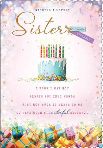 Picture of WISHING A LOVELY SISTER BIRTHDAY CARD
